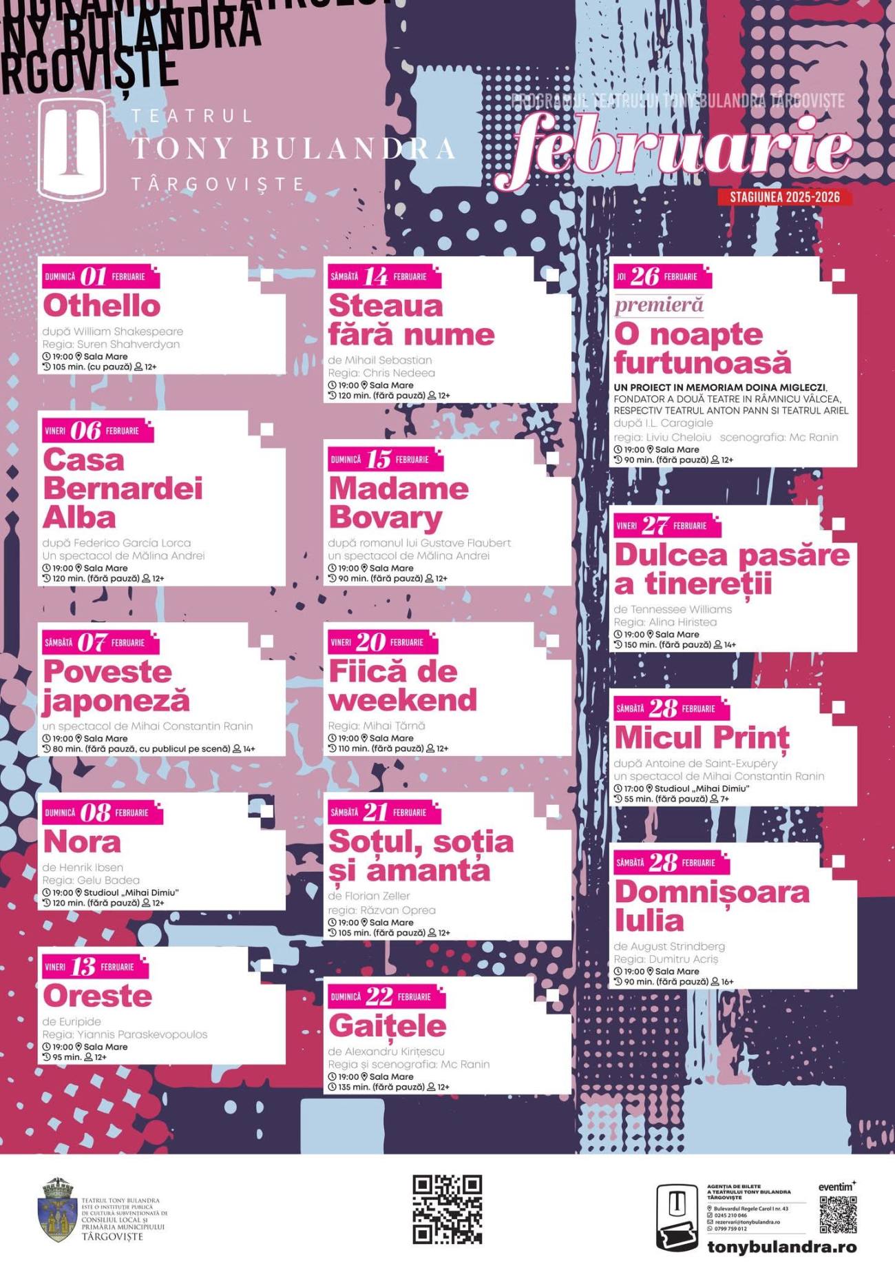 Teatrul Tony Bulandra din Târgoviște aduce o lună plină de spectacole