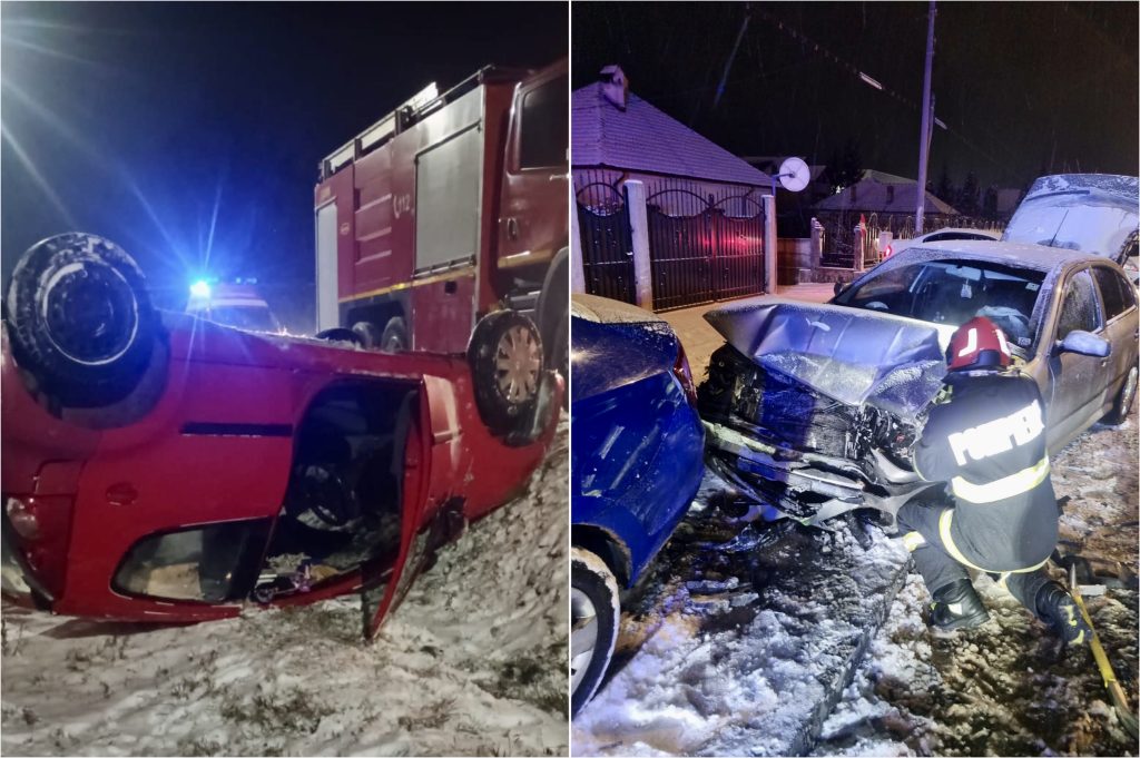 Pompierii din Curtea de Argeș și Câmpulung, la intervenții pentru accidente rutiere