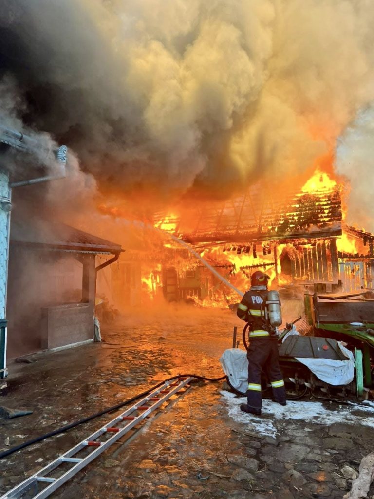 Incendiu într-o gospodărie din comuna Budeasa, pompierii au intervenit rapid