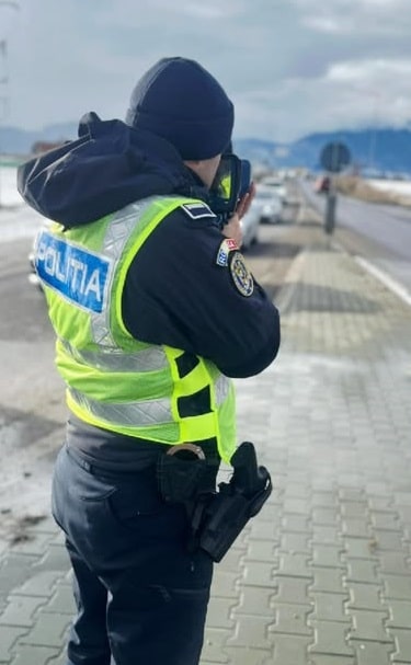 Acțiune a Poliției Rutiere Tulcea pentru combaterea vitezei excesive