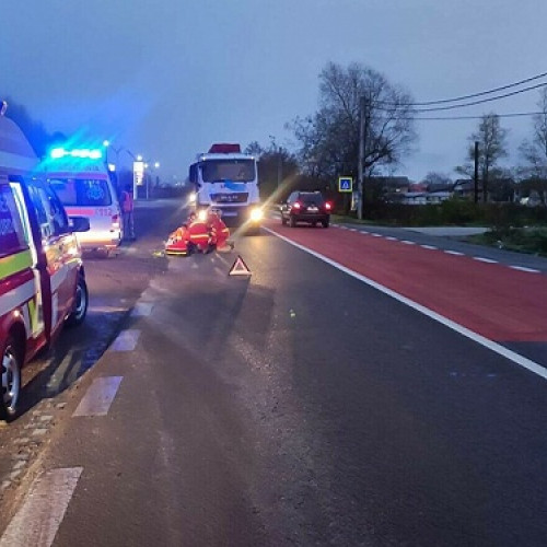 Accident mortal la Băbășești: Un pieton lovit de TIR