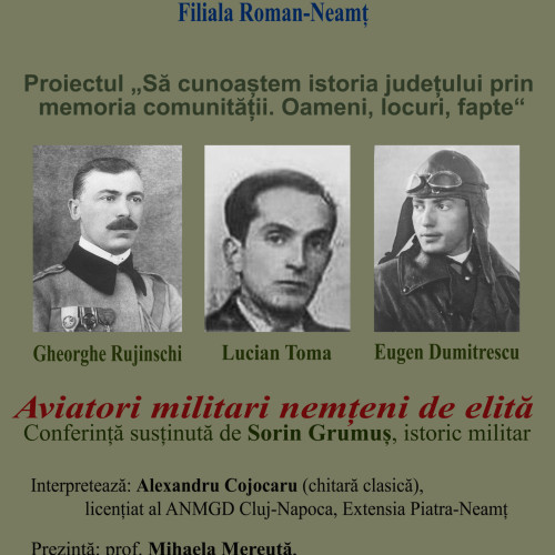 Aviatori militari nemțeni de elită, evocați la Biblioteca Județeană