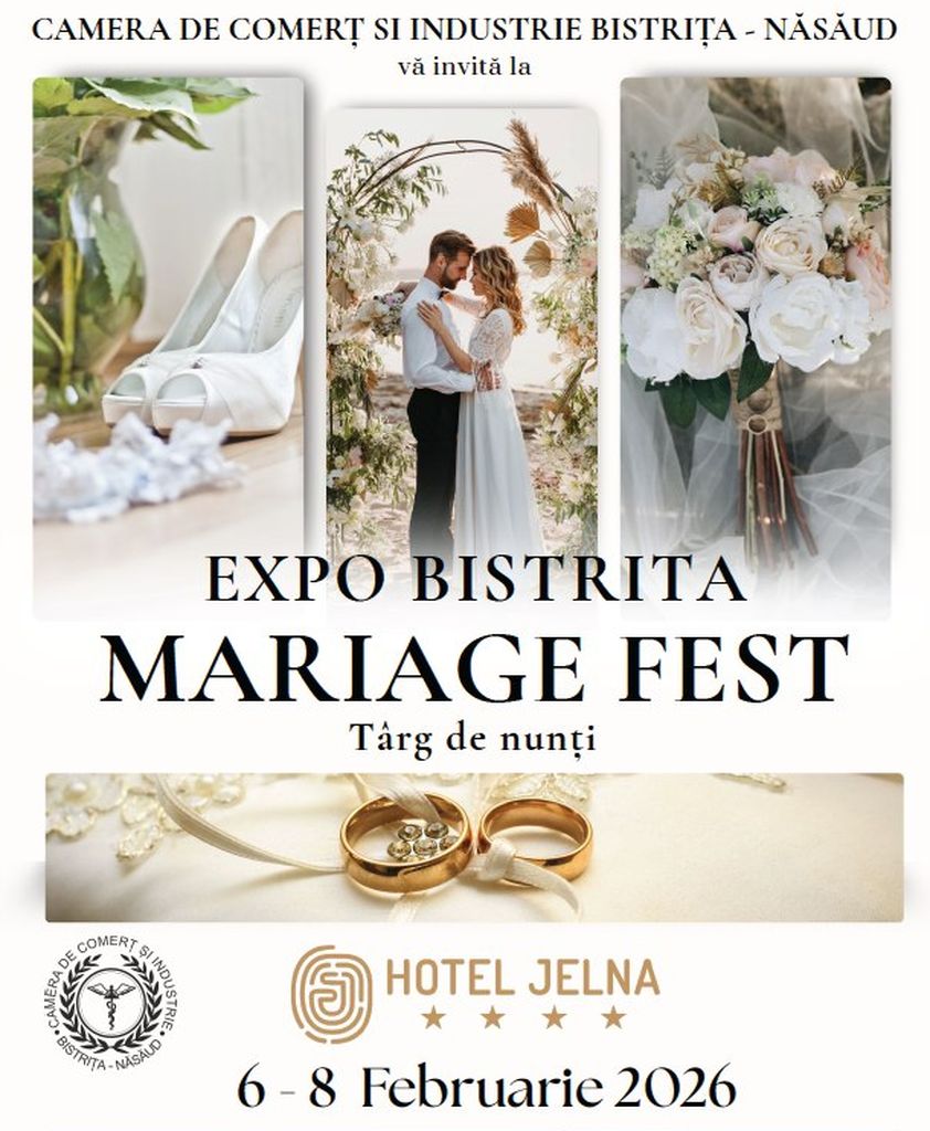 Expo Bistrița Mariage Fest: Eveniment dedicat viitorilor miri și organizării de evenimente speciale