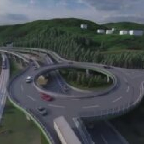 Primul sens giratoriu suspendat pe DN 1 din Predeal pentru fluidizarea traficului din Valea Prahovei. Vizita autorităților în teren pentru stabilitatea proiectului.