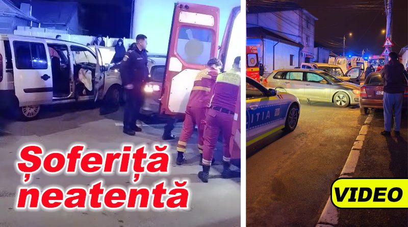 Accident rutier pe str. Al. Marghiloman: o șoferiță a provocat o coliziune