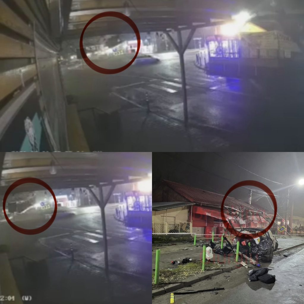 Un șofer a zburat cu mașina peste un sens giratoriu în Ilfov