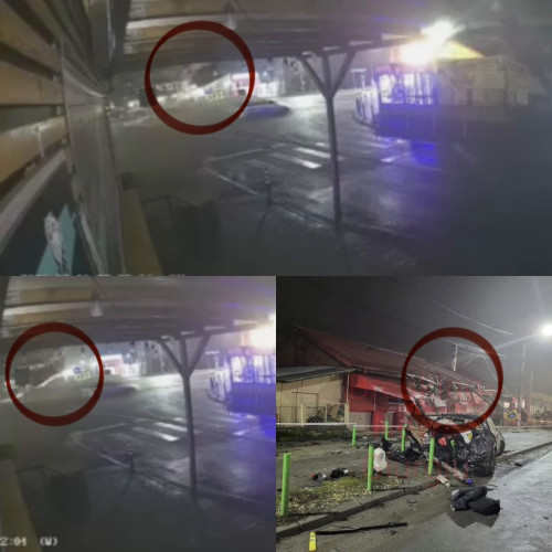 Un șofer a zburat cu mașina peste un sens giratoriu în Ilfov