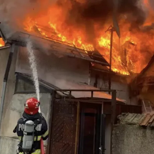 Incendiu devastator în Geaca: o femeie de 99 de ani a murit