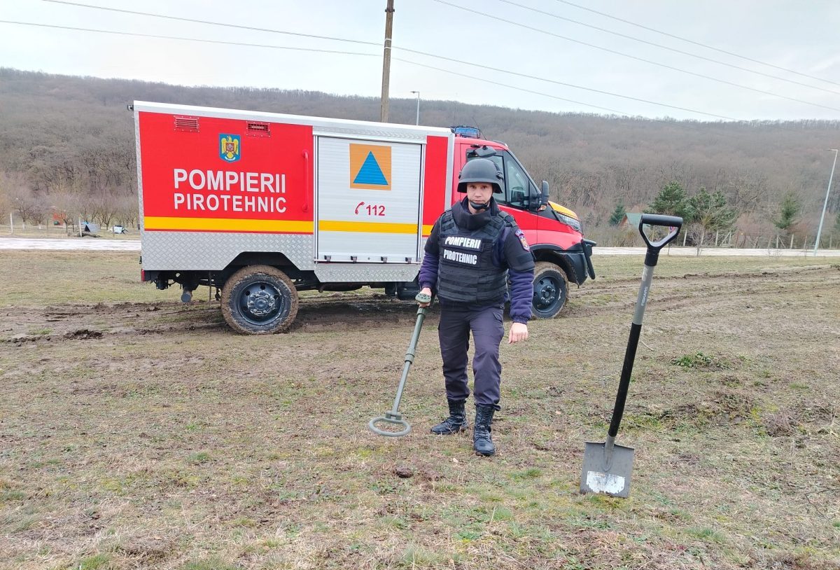 Intervenție pirotehnică în Aiud pentru asanarea muniției neexplodate