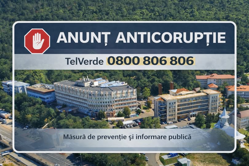 Spitalul Județean Piatra-Neamț anunță TelVerde Anticorupție pentru pacienți