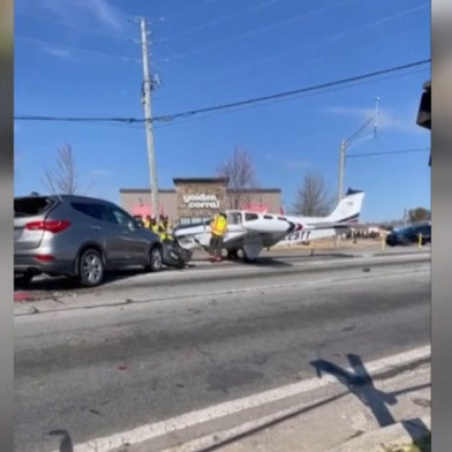 Avion prăbușit într-o intersecție aglomerată din Georgia, fără victime grave