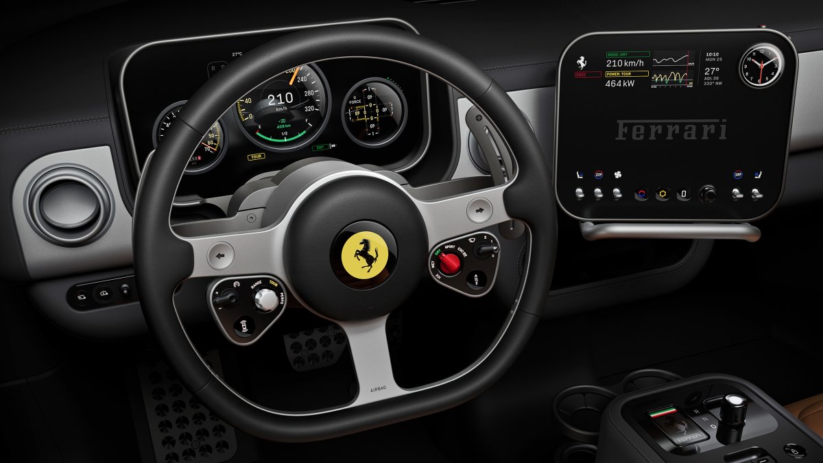 Interiorul electricului Ferrari Luce dezvăluit: când Apple întâlnește Ferrari