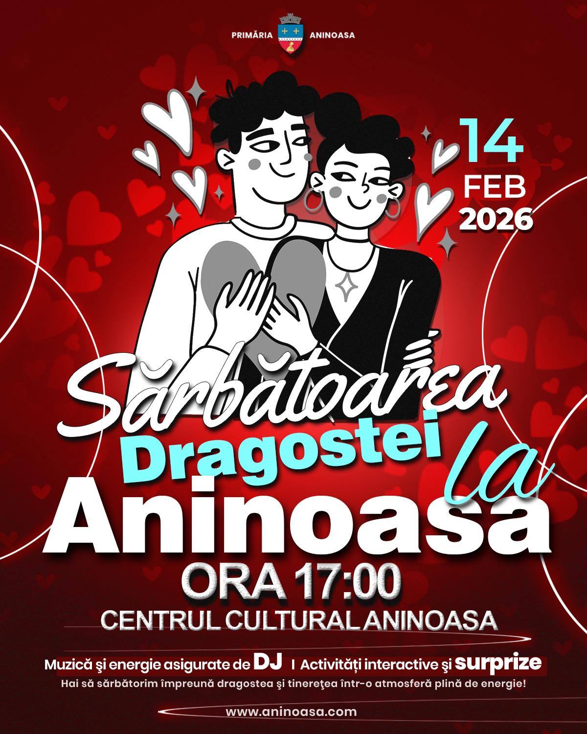 Primăria Aninoasa pregătește o seară de neuitat de Ziua Îndrăgostiților