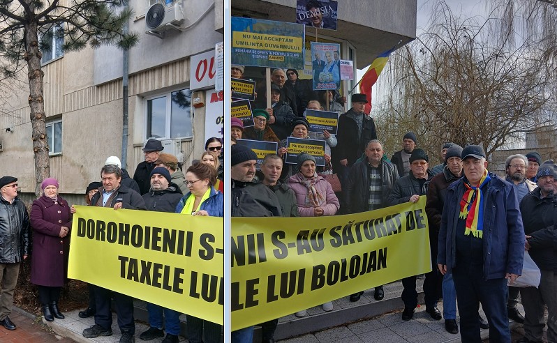 Protest la Dorohoi împotriva creșterii taxelor locale