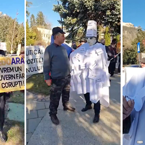 Proteste masive în Deva împotriva impozitelor majorate