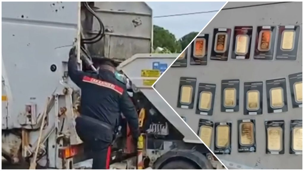 Bărbat din Italia își distruge economiile aruncând aurul într-un tomberon