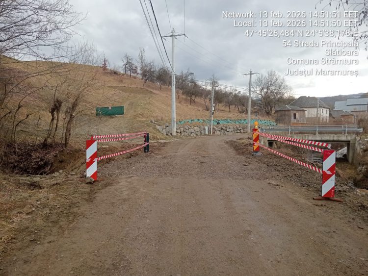 Echipa Drumuri și Poduri Maramureș finalizează intervenția rapidă pentru înlocuirea unui podeț