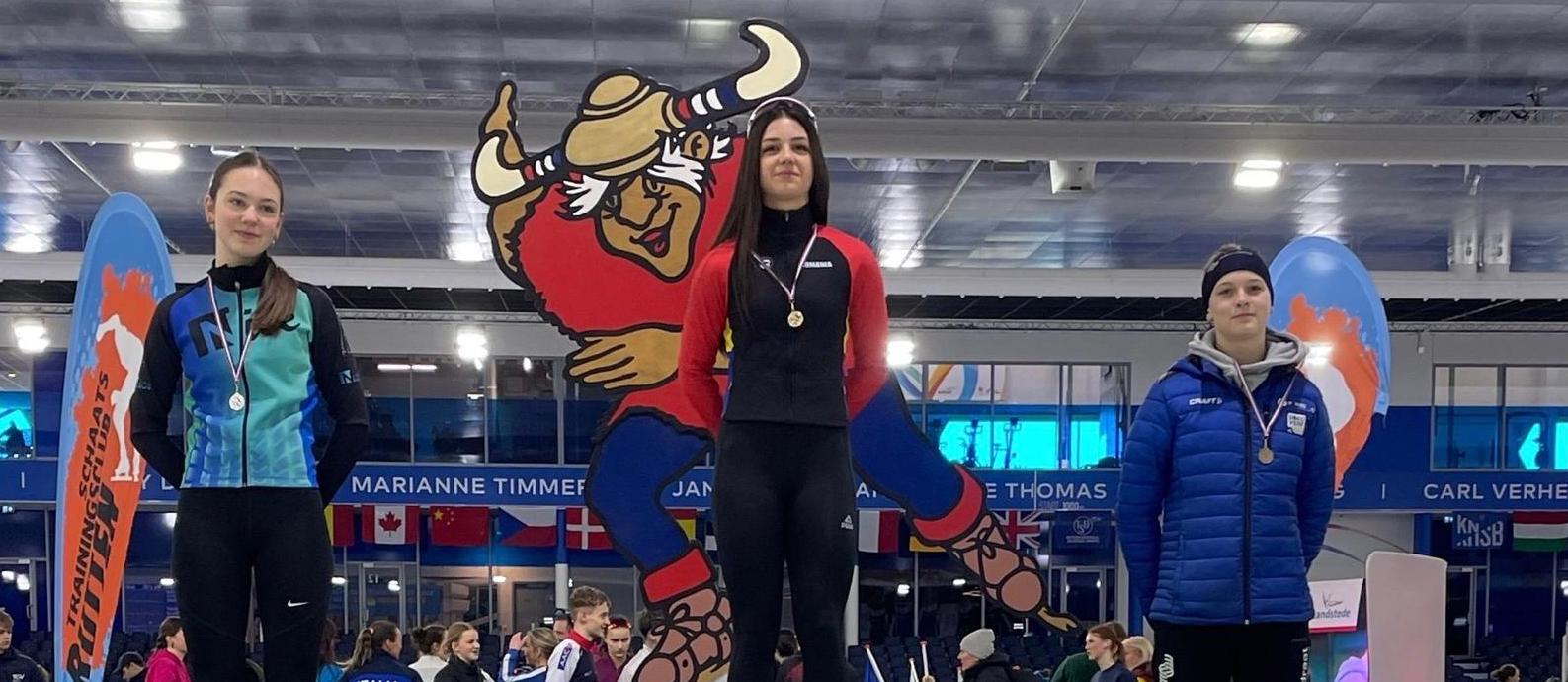 Anastasia Băcilă, prodigioasa patinatoare din Sibiu, reprezentantă la Cursa Vikingilor