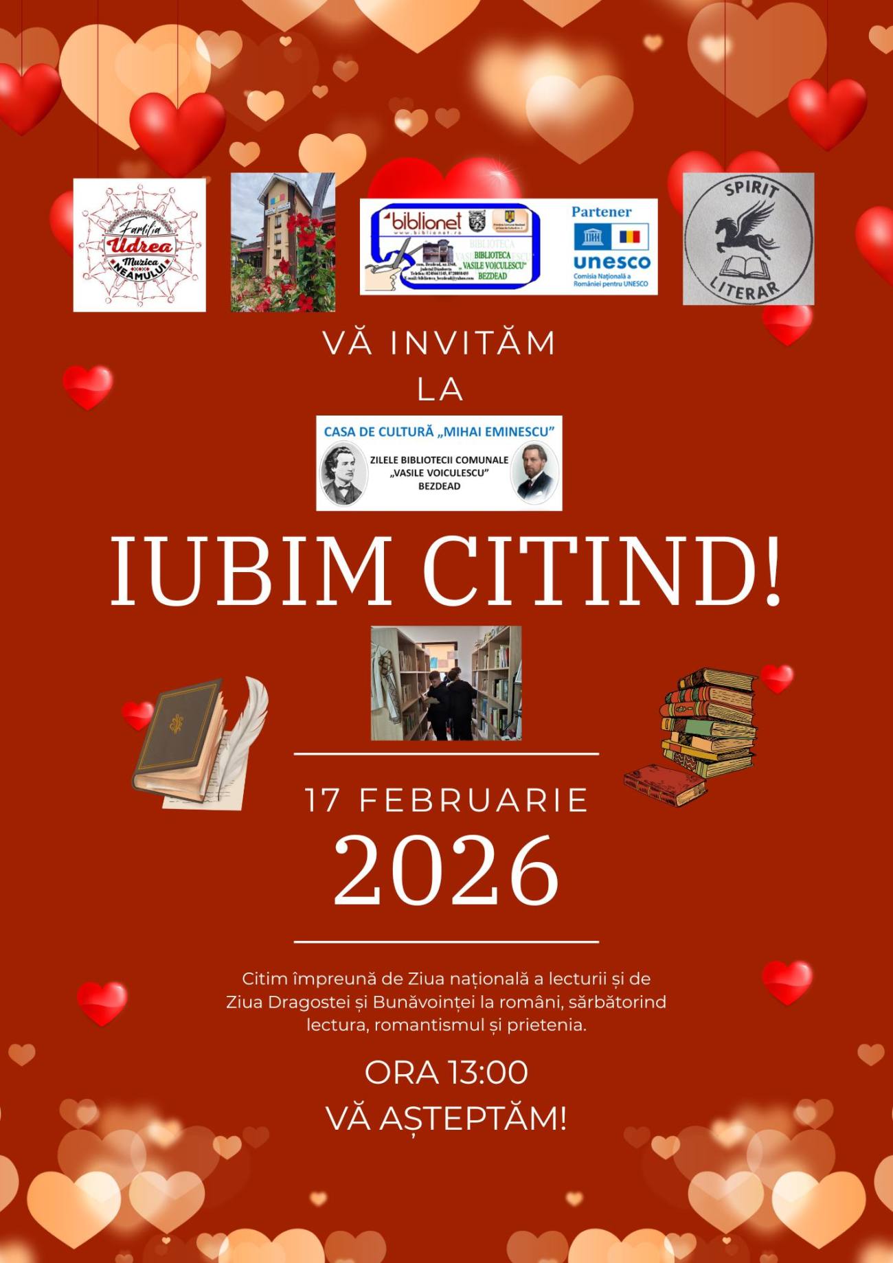 Bezdead organizează un eveniment dedicat lecturii și valorilor românești