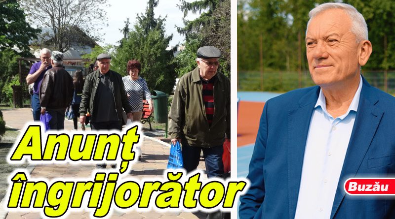 Buzăul, oraș cu o populație în declin din cauza numărului mare de pensionari