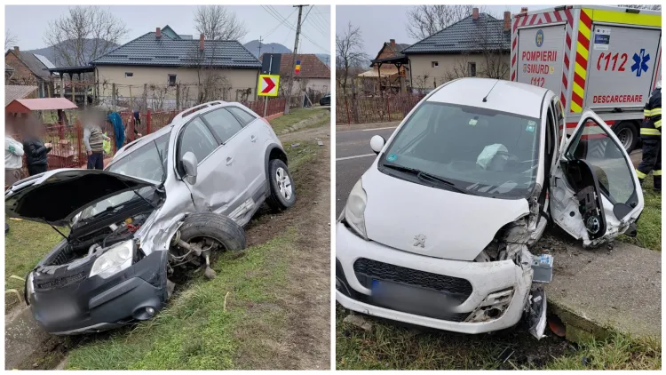 Accident rutier grav în Sânmărghita, cinci persoane rănite