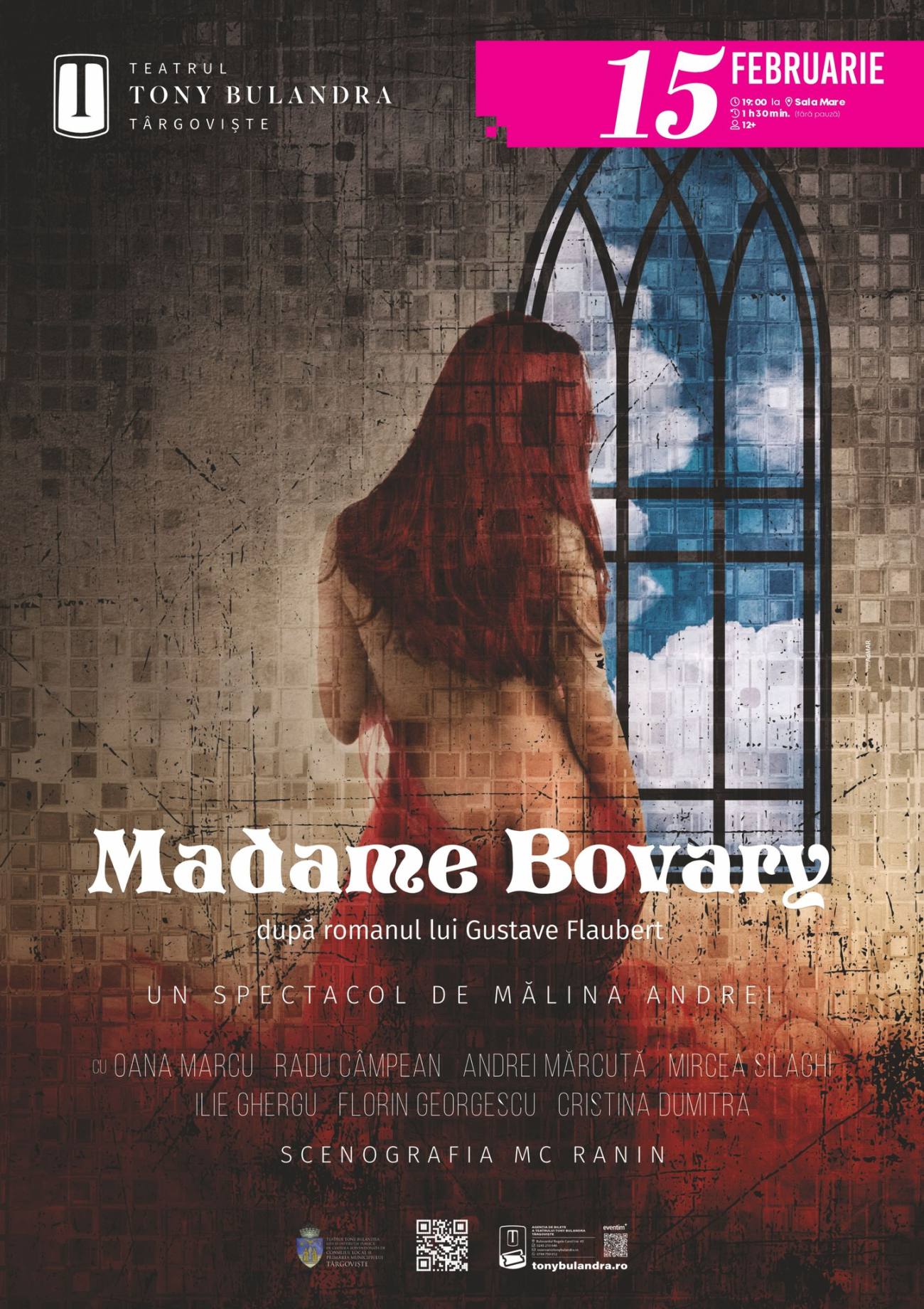 Spectacol de teatru-dans „Madame Bovary” la Târgoviște, diseară