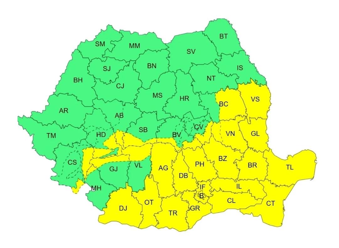 Avertizare cod galben de viscol și zăpadă pentru jumătate din țară