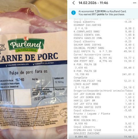 Botoșănean plătește pentru un kilogram și jumătate de carne cât pentru 15 kilograme