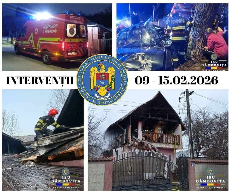 ISU Dâmbovița a gestionat 309 situații de urgență în februarie