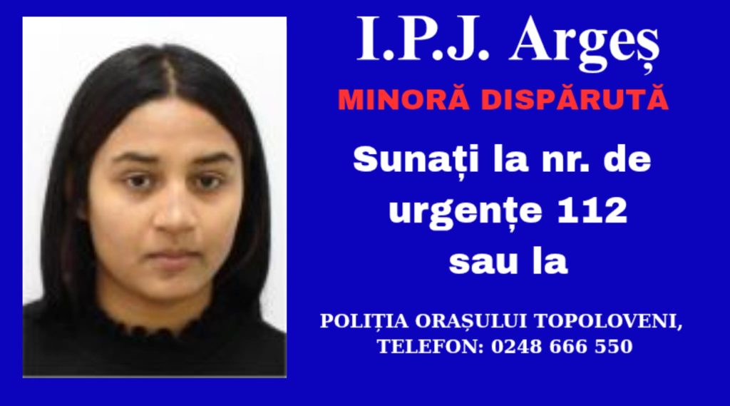 Căutări în județul Ilfov după dispariția unei minore din Călinești