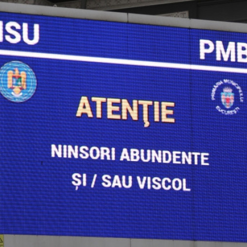 Avertizare cod portocaliu: Ninsori și viscol puternic în București și Ilfov