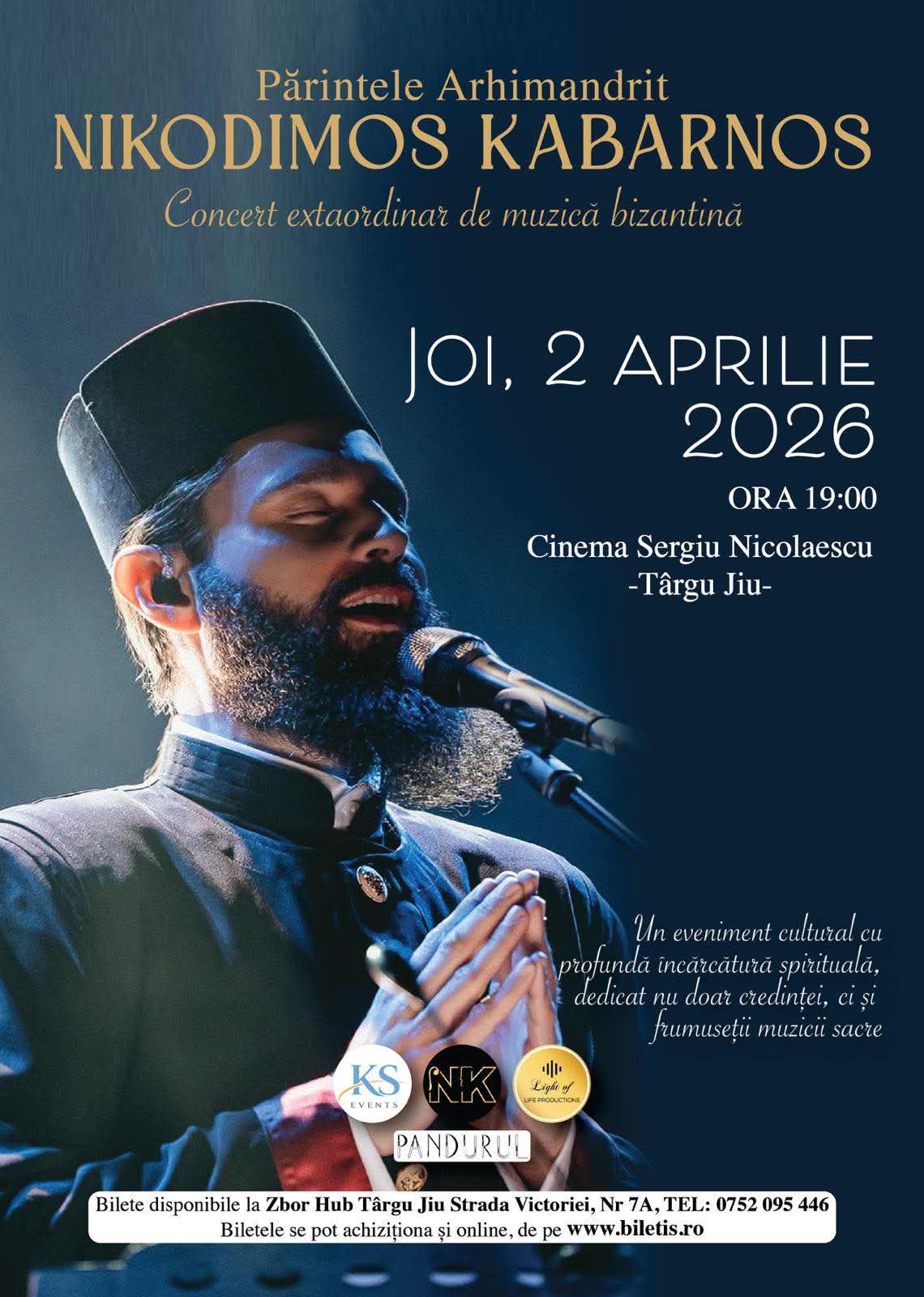 Concert de muzică bizantină la Târgu Jiu, cu Arhimandritul Nikodimos Kabarnos