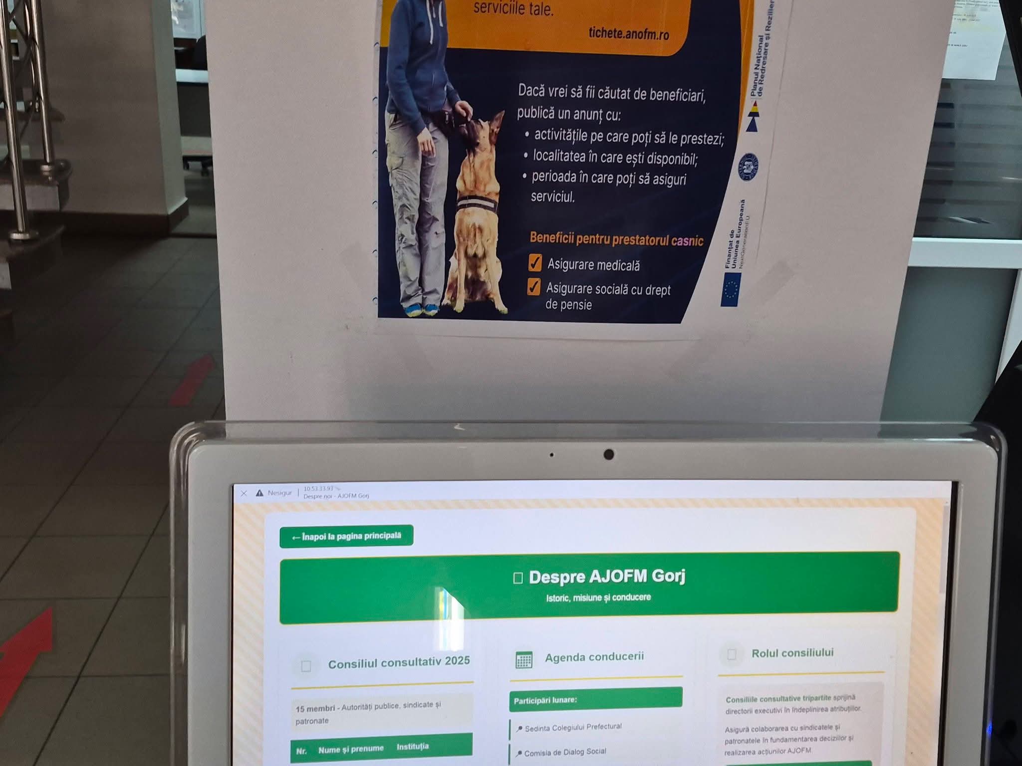 Un nou sistem de informare pentru cei în căutarea unui loc de muncă, la AJOFM Gorj