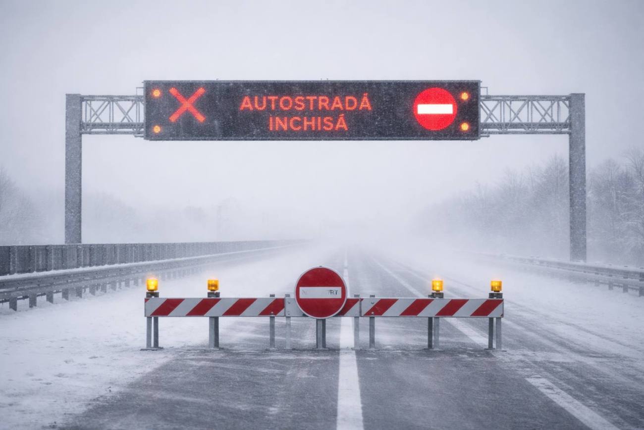 Vremea severă duce la închiderea autostrăzii A7 între Ploiești și Adjud
