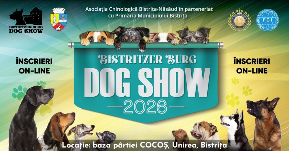 Expoziții canine în Bistrița în martie 2026