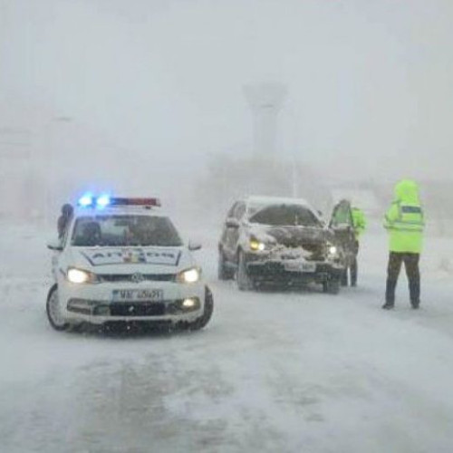 Circulația în județul Vrancea decurge normal în condiții de iarnă