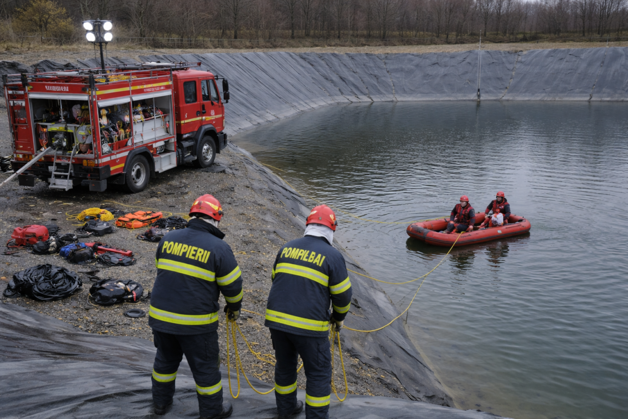 Un angajat al unei ferme din Alba a murit înecat în bazin de acumulare