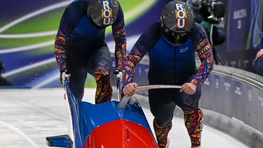 Echipajul de bob dublu masculin al României obține locul 5 la Olimpiada de Iarnă