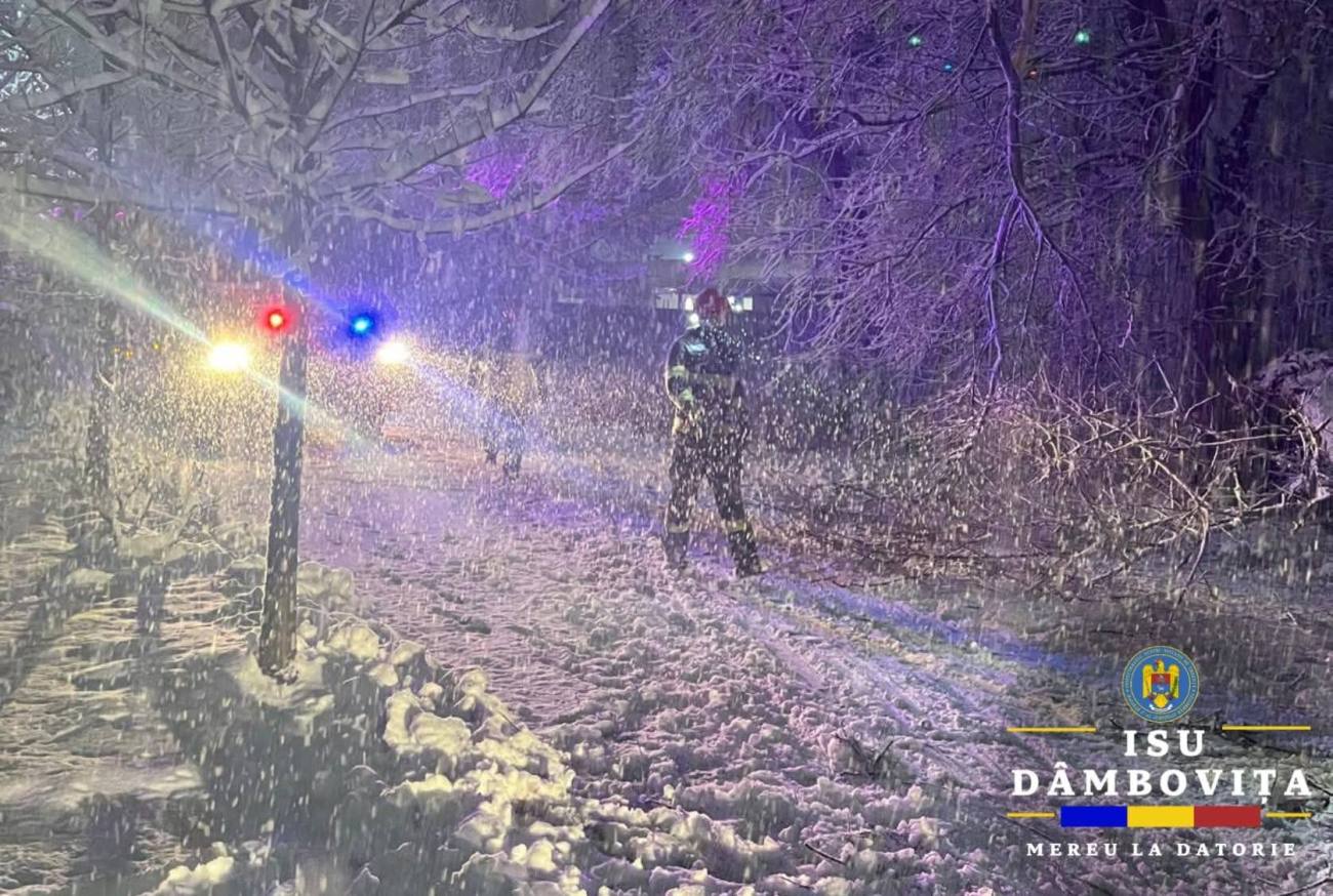 Vremea severă generează intervenții multiple în Dâmbovița