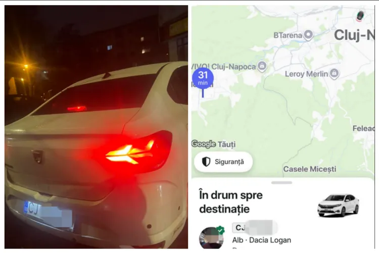 Clujeancă dată jos din mașină în ploaie după o cursă Bolt