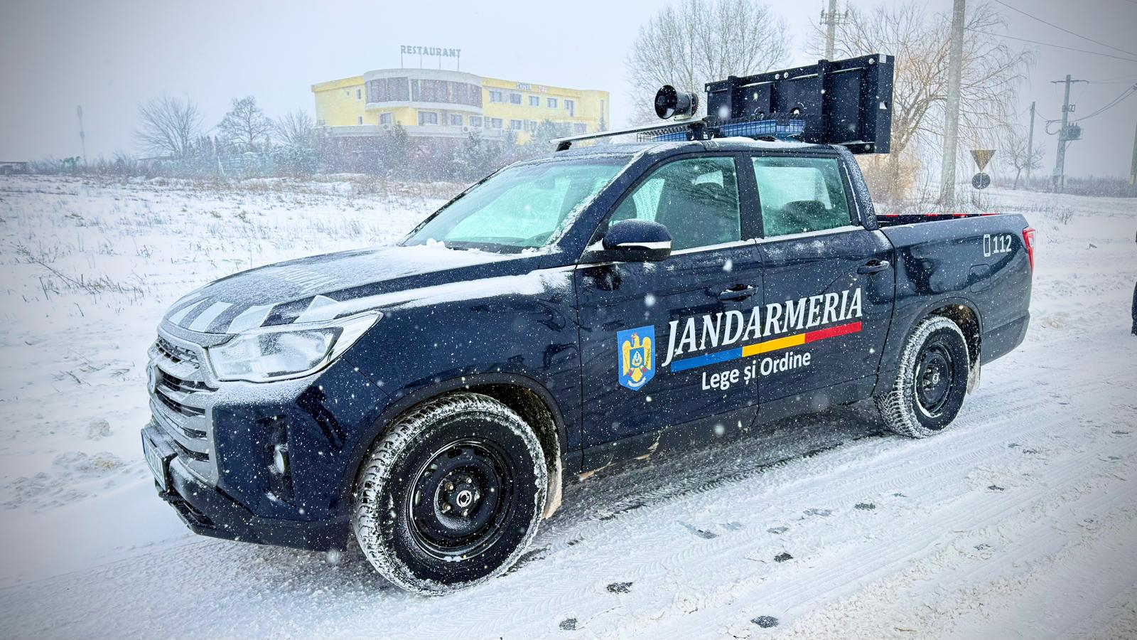 Ninsorile din Galați mobilizează Jandarmeria pentru intervenții rapide