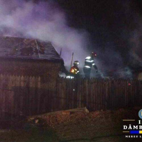 Incendiu grav la o proprietate privată în Moreni