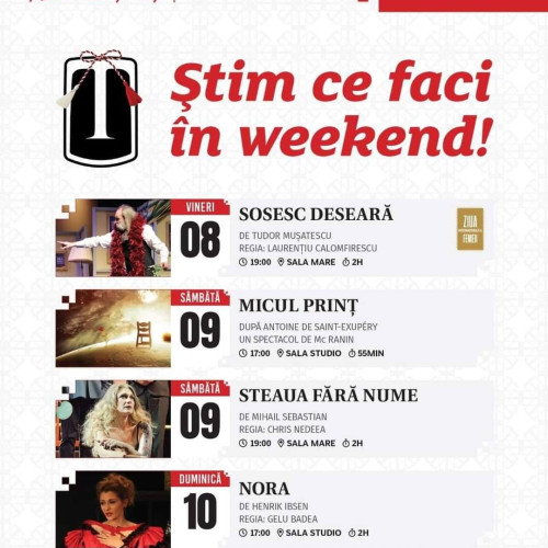 Spectacole de calitate pentru Ziua Femeii la Teatrul Tony Bulandra din Târgoviște