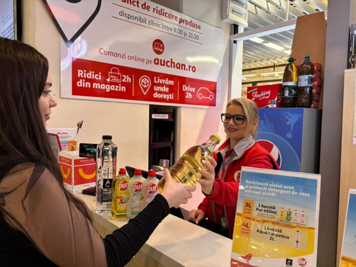 Auchan România promovează reciclarea uleiului de gătit cu noi stimulente pentru clienți