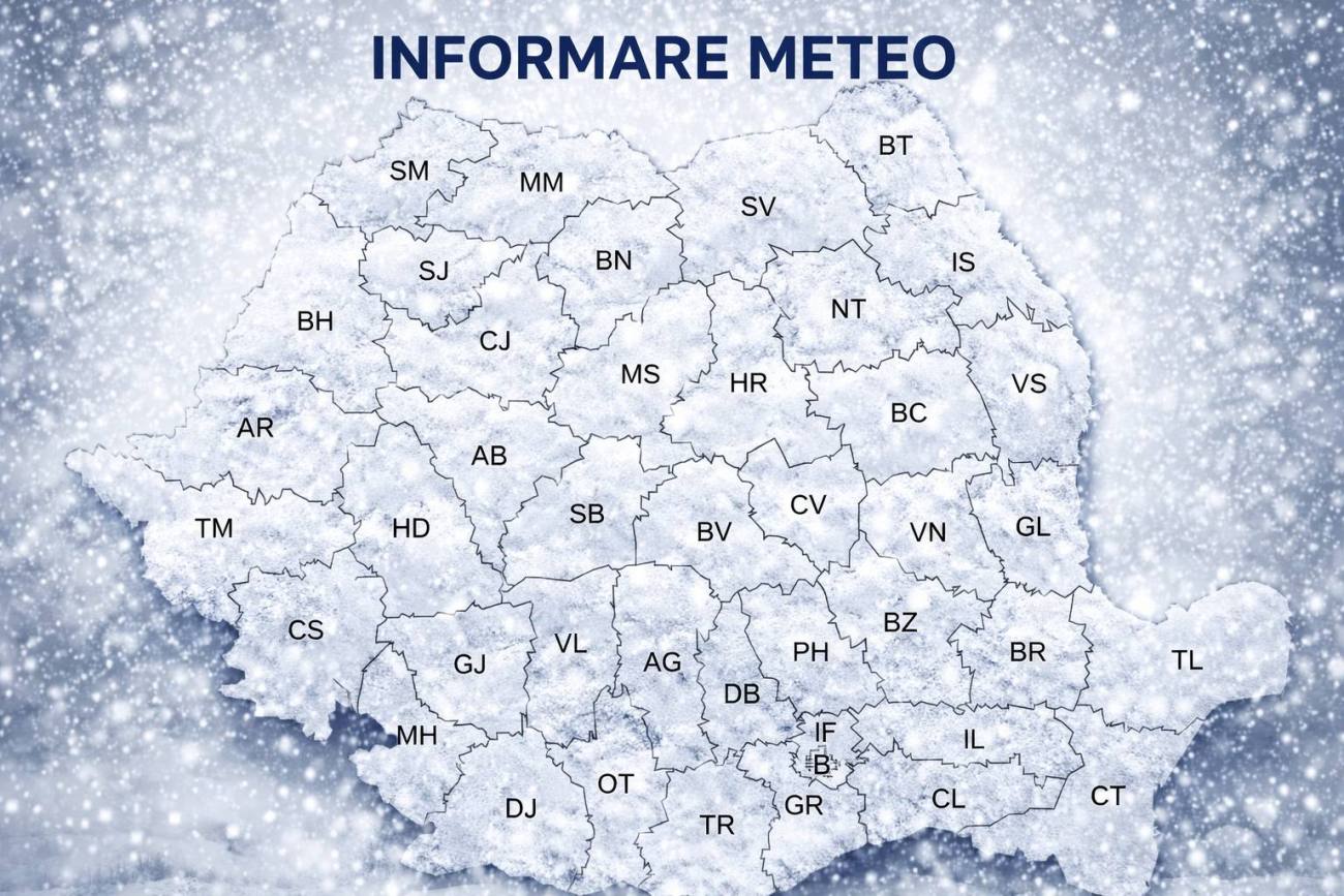 Meteorologii anunță vreme rece și precipitații în toată țara