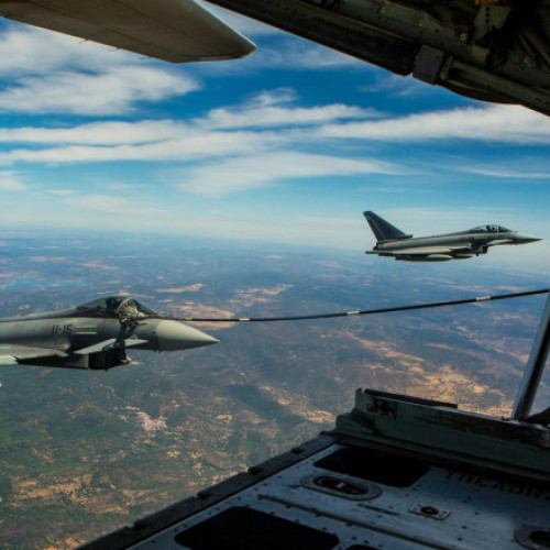 Trei aeronave Eurofighter Typhoon au sosit în România pentru misiuni NATO