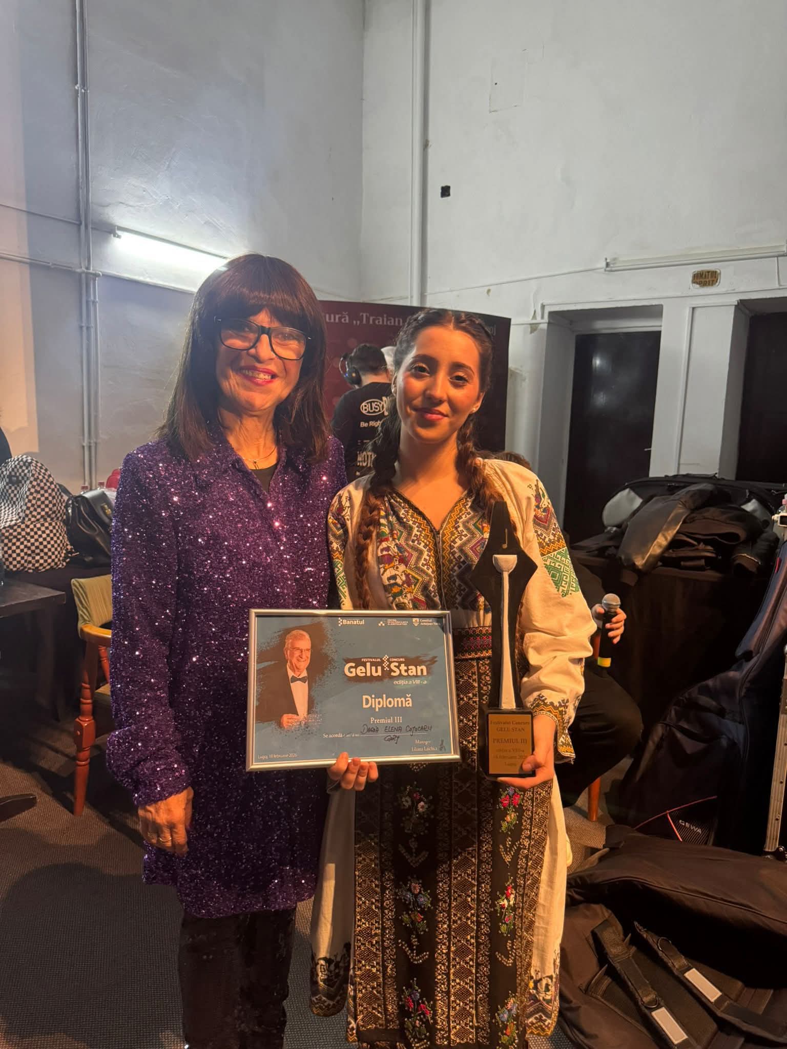 Daria Cojocaru, premiată la Festivalul-Concurs „Gelu Stan” cu Premiul III