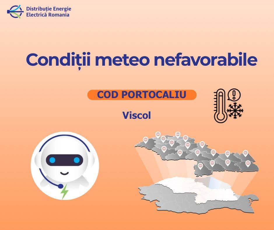 Probleme cu alimentarea electrică în Dâmbovița din cauza viscolului
