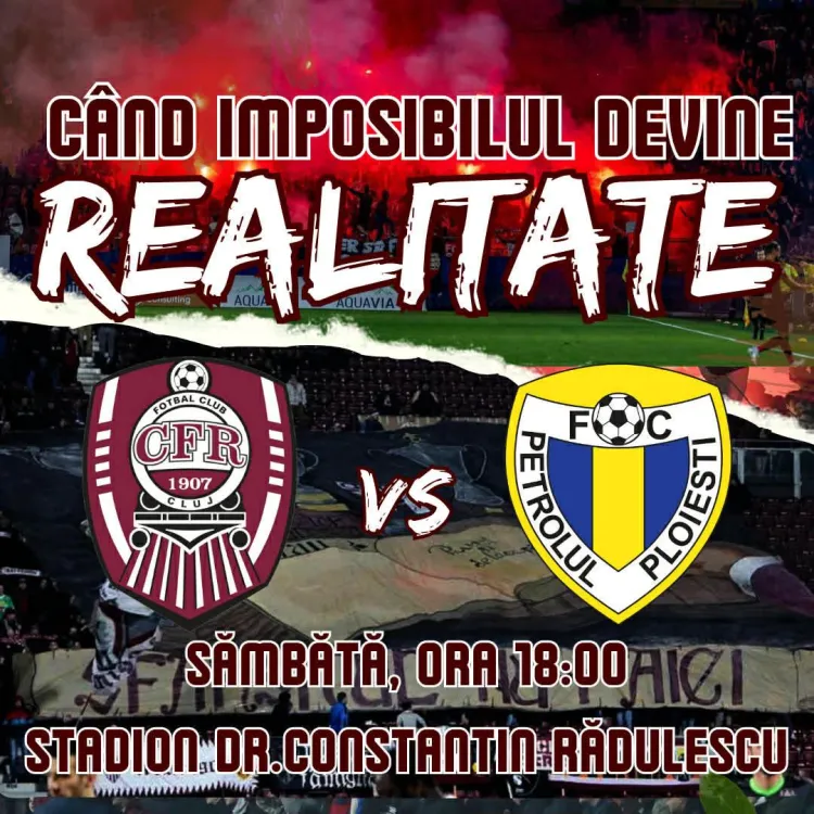 Peluza Vișinie îndeamnă suporterii CFR Cluj la meciul cu Petrolul Ploiești