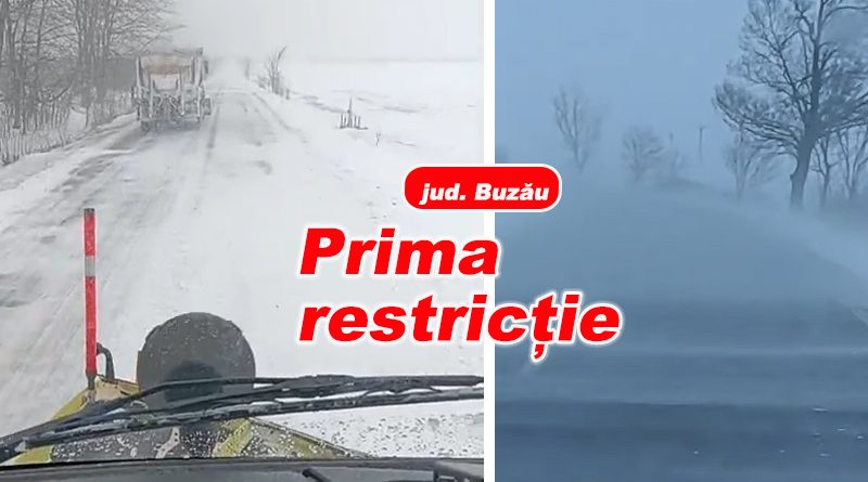 Viscolul creează dificultăți pe drumurile din Buzău